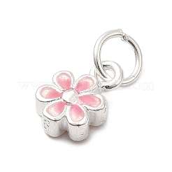 925 подвеска в виде розового цветка из стерлингового серебра с эмалью STER-A048-08S