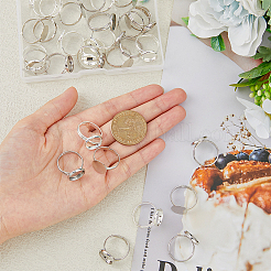 30 шт. 3-х стилевые латунные накладки на кольца KK-FH0006-35