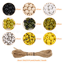 Kit de décorations en bois en forme d'abeille à faire soi-même&nbsp;DIY-KS0001-28