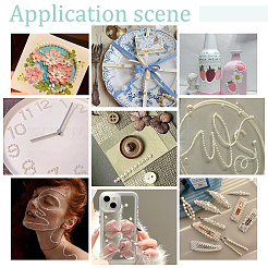 10 лист самоклеящихся акриловых наклеек с искусственным жемчугом 5 цветов DIY-GA0004-51