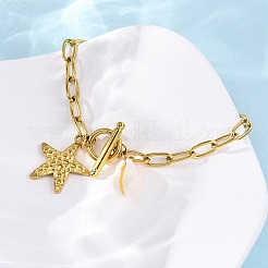 Браслеты с подвесками из нержавеющей стали 304 BJEW-L708-03G