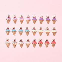 24шт 6 цвета светлые позолоченные подвески из сплава с эмалью&nbsp;ENAM-FS0001-93