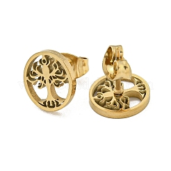 Boucles d'oreilles à tige en acier inoxydable 304&nbsp;EJEW-G384-03B