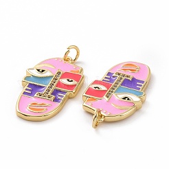 Латунные микропаве прозрачные подвески с фианитом KK-E068-VF020