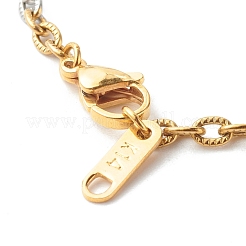 Двухцветные браслеты из нержавеющей стали 304 с цепочками BJEW-JB06541