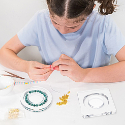 2 шт. 2 стиля прозрачный акриловый одинарный браслет демонстрационные стенды BDIS-NB0001-07