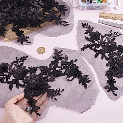 Цветочная вышивка полиэстером пришить аппликации PATC-WH0020-33C