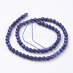 Stränge aus natürlich gefärbten Lapislazuli-Perlen&nbsp;G-G059-6mm