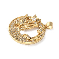 Латунные микро проложить кубического циркония подвески KK-A252-20G