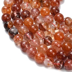 Нити бусин из натурального красного гематоидного кварца/железистого кварца класса А&nbsp;G-L642-B10-8mm