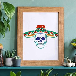 Grandi modelli di stencil per pittura da disegno riutilizzabili in plastica&nbsp;DIY-WH0202-127