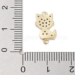 Подвески из латуни с прозрачным и черным цирконием для домашних животных и котят&nbsp;LS-KK-Z061-01G-01