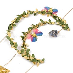 Подвески в форме луны из натурального лазурита и латуни&nbsp;HJEW-K046-08G-02