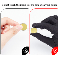 Кремниевая позолоченная светоотражающая линза&nbsp;AJEW-WH0248-391A