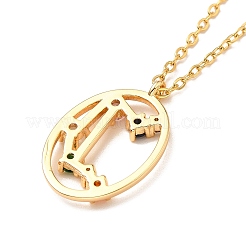 Collier pendentif constellation de zircons cubiques colorés&nbsp;LS-NJEW-H166-01J