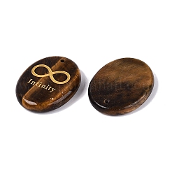 Colgantes de ojo de tigre naturales&nbsp;G-N365-01E