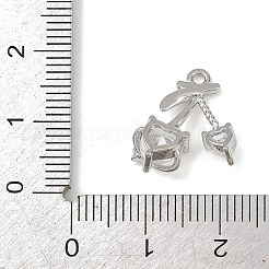 Латунные микропаве прозрачные подвески с фианитом&nbsp;KK-G545-20P