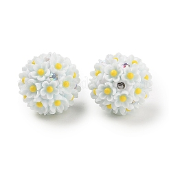 Бусины ручной работы из светящейся полимерной глины со стразами&nbsp;CLAY-H003-04D