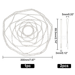Кепка из сетки со стразами&nbsp;AJEW-WH0413-82C