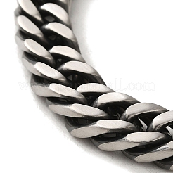 Браслеты из кубинской цепочки из нержавеющей стали 304 для женщин и мужчин BJEW-Q341-15C-AS