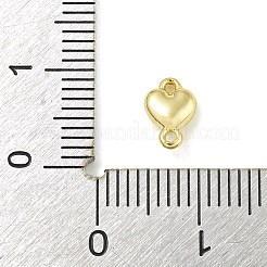 合金コネクタチャーム  ゴールドカラー  ハート  8x5.5x3mm  穴：0.9mm&nbsp;PALLOY-F310-01G-01