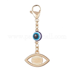 Malocchio in lega smaltata con decorazione pendente in strass&nbsp;HJEW-JM01040-02