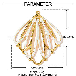 Подвески из нержавеющей стали 304 с эмалью&nbsp;STAS-OY002-82G