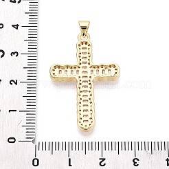 Латунные микропаве прозрачные подвески с фианитом&nbsp;KK-N268-92G