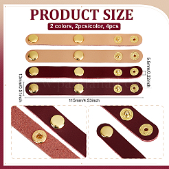 4 шт. 2 цвета кожаный укоротитель для кошелька с регулируемыми пряжками&nbsp;FIND-PH0027-98B