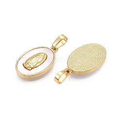 Подвески из латуни и ракушек KK-N254-208G