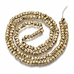 Гальванизировать немагнитных синтетический гематит бисер пряди G-T114-44G