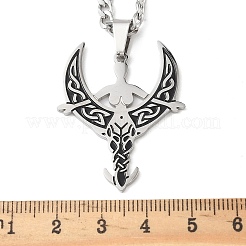 201 подвеска в виде богини Луны из нержавеющей стали с черной эмалью&nbsp;LS-NJEW-H065-10P