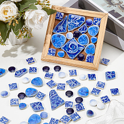 500 g 4 Stile Mosaikfliesen Porzellan Cabochons&nbsp;DIY-SP0007-74