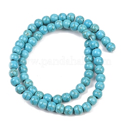 Синтетических нитей бирюзовые бусы&nbsp;TURQ-F007-01B-6mm