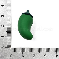 3次元シリコン焦点ビーズ  唐辛子  グリーン  29x13.5x15mm  穴：2.5mm&nbsp;SL-CBAE51E-02C