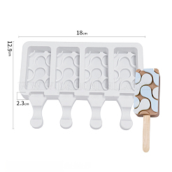 Moldes de silicona para helados rectangulares diy de grado alimenticio&nbsp;DIY-D062-08B