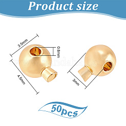 50шт латунные обжимные бусины KK-BC0012-85