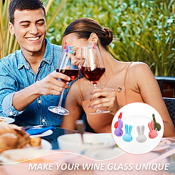 2 комплект из 12 подвесок для бокалов с силиконовым покрытием в виде кроличьих ушей DIY-NB0010-55