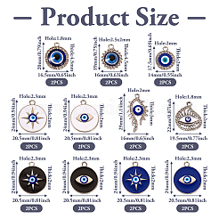 22шт 11 стильные подвески из сплава с кристаллами и стразами FIND-TA0002-66