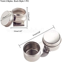 Контейнеры из бисера с цветовой модуляцией из нержавеющей стали CON-PH0012-03