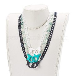 Персонализированные комплекты ожерелий из акриловых цепочек&nbsp;NJEW-JN03431