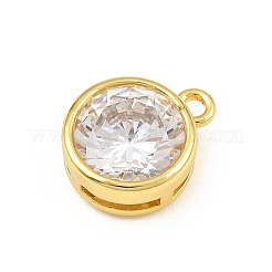 Messingpflaster klare Zirkonia Charms&nbsp;CU-CBAD306-24B-G