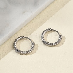 Boucles d'oreilles créoles en acier inoxydable 304 pour femmes&nbsp;EJEW-K336-01A-P