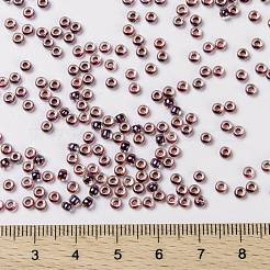 MIYUKIラウンドロカイユビーズ  日本製シードビーズ  8/0  （rr3208)マジックパープルクランベリーライニングクリスタル  3mm  穴：1mm  約2111~2277個/50g&nbsp;SEED-X0055-RR3208