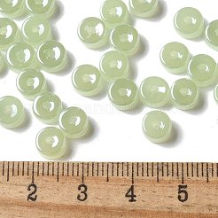 Perles de rocaille en imitation de jade et en verre lustré&nbsp;SEED-E001-J3x6mm-A03