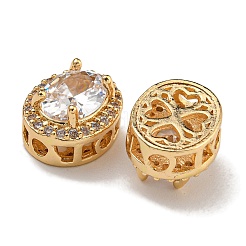 Perline zirconi micro pave  in ottone&nbsp;KK-U037-07G-02
