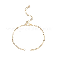 2шт 2 цвета 304 нержавеющая сталь текстурированный кабель цепочка браслет изготовление&nbsp;AJEW-JB01342