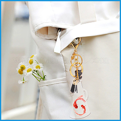 Прозрачный пустой акриловый брелок в форме трубы KEYC-AB00057