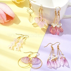 Стеклянные серьги в виде листьев и цветов своими руками&nbsp;DIY-FS0007-06