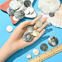 6 шт. черные подвески-ракушки для губ&nbsp;SSHEL-YW0001-13A